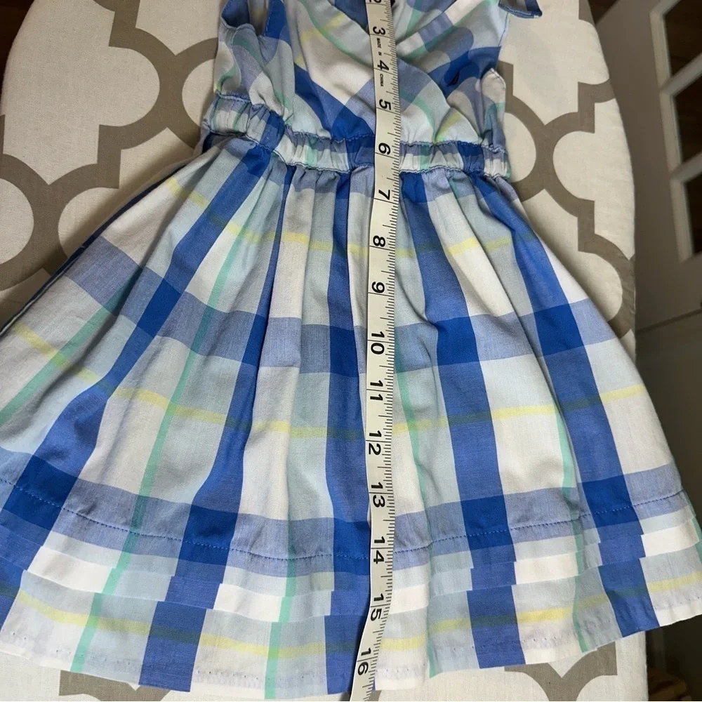 Nautica Baby Girl Blue Plaid Sundress with Bloomers Sz 12M